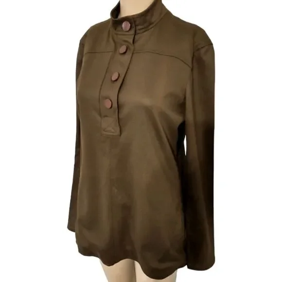 Tommy Hilfiger Special Edition Italian Wool Tunic M Top Henley Y2K Academia Vtg‎